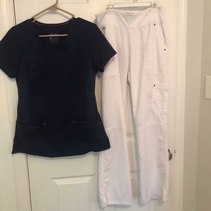 Scrub set. Purple Label Healing Hands size S.